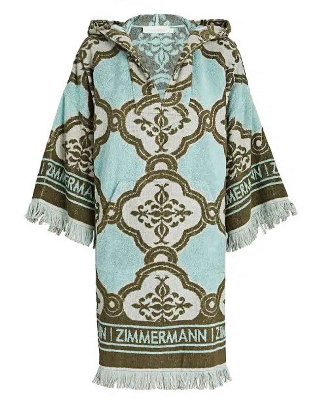 Zimmermann Lyre Fringed Terry Towel Mini Dress Blue Size 1 / AU 10 Toweling Coverup for rent on The Volte - main image