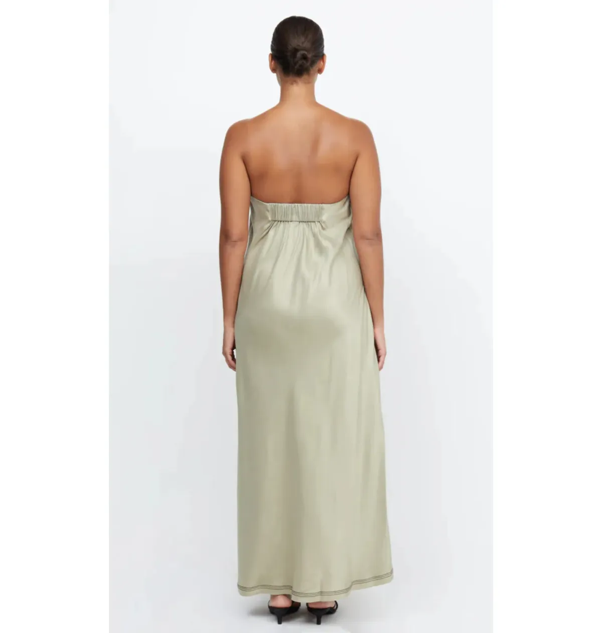 Bec And Bridge Tillie Strapless Maxi Dress Sage Size AU 12 - Image 3