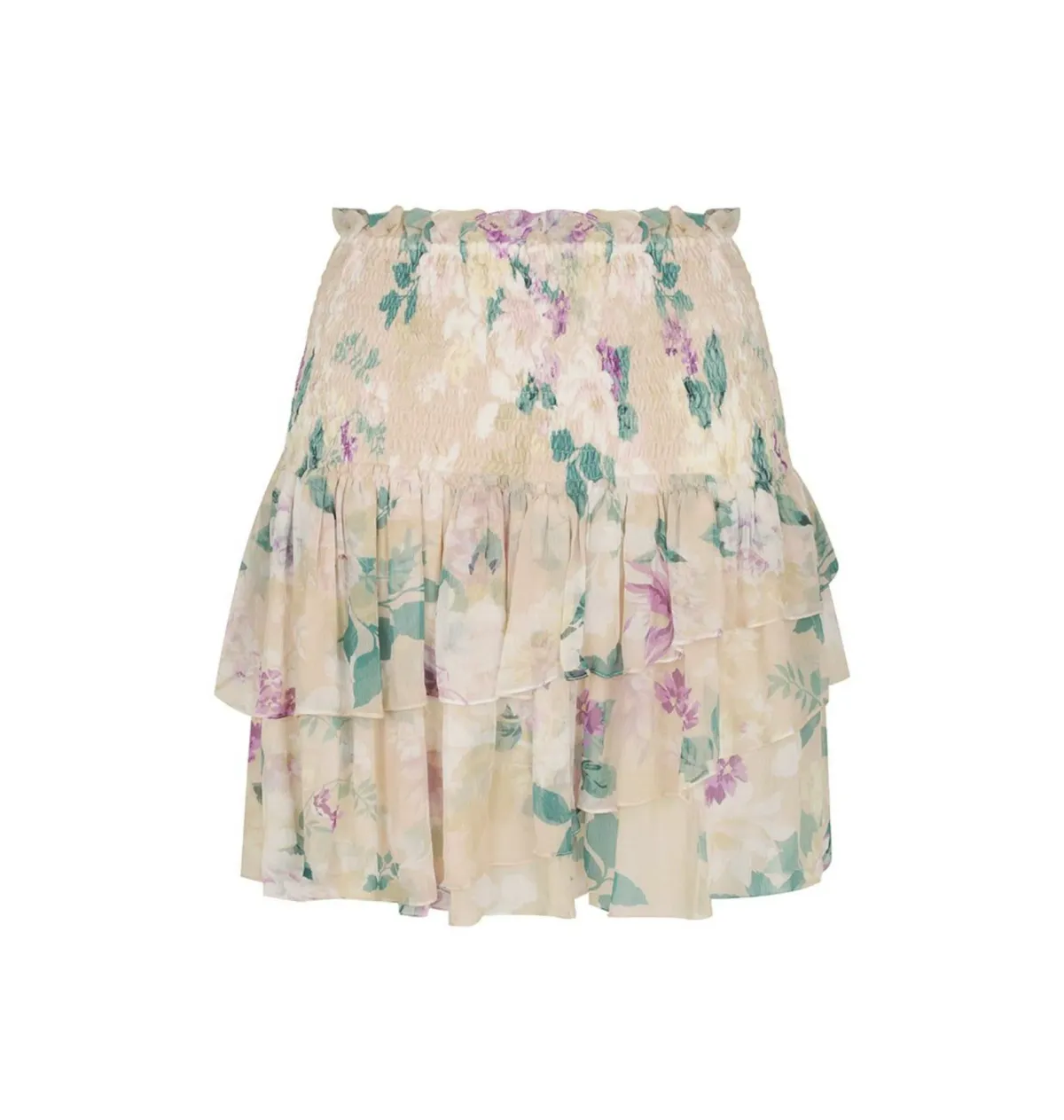 Shona Joy Dontella Cropped Long Sleeve Blouse And Donatella Shirred Ra Ra Skirt Set Floral Size AU 6 - Image 5