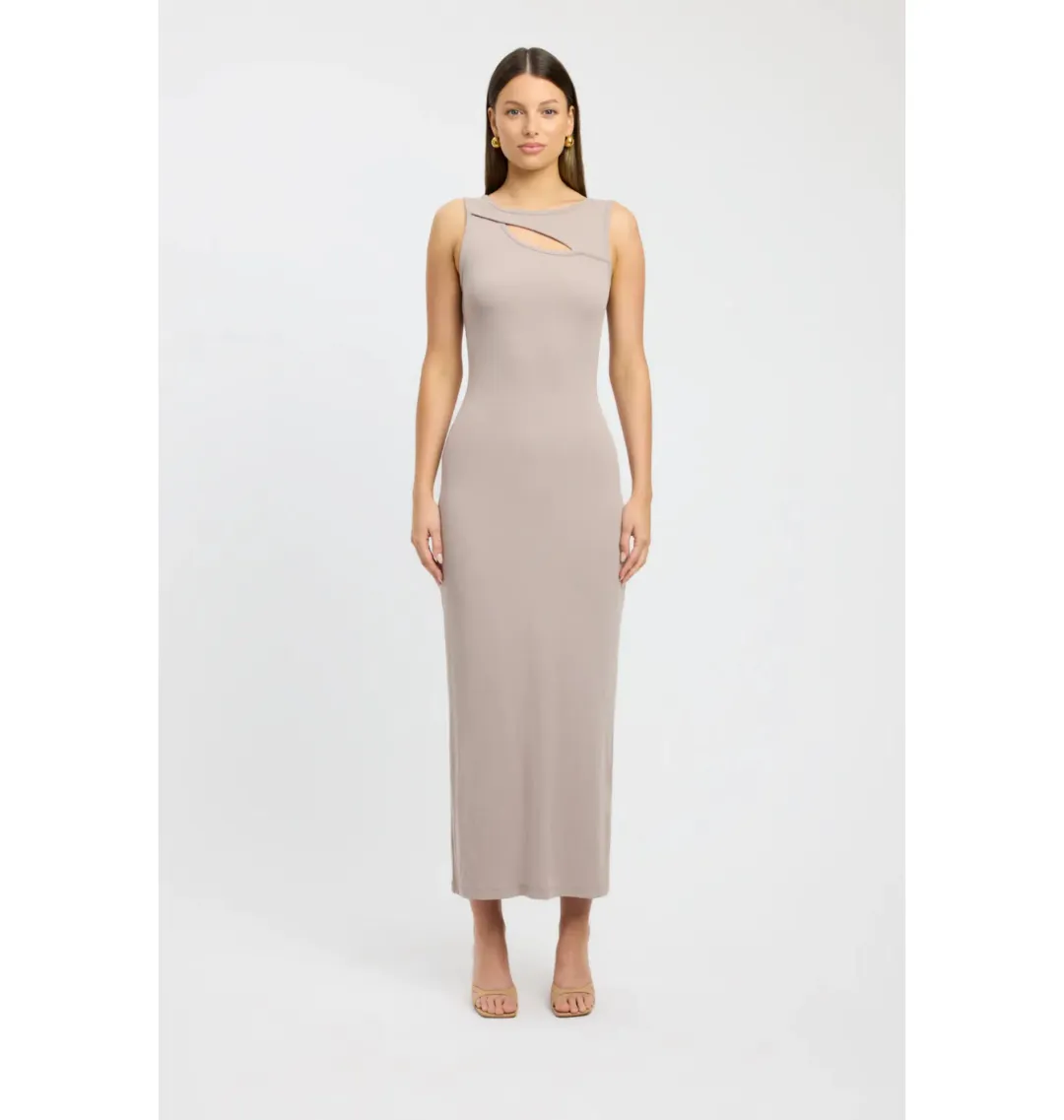 Kookaï Zara Maxi Dress Ash Grey Size AU 34 / AU 6  for rent on The Volte - main image