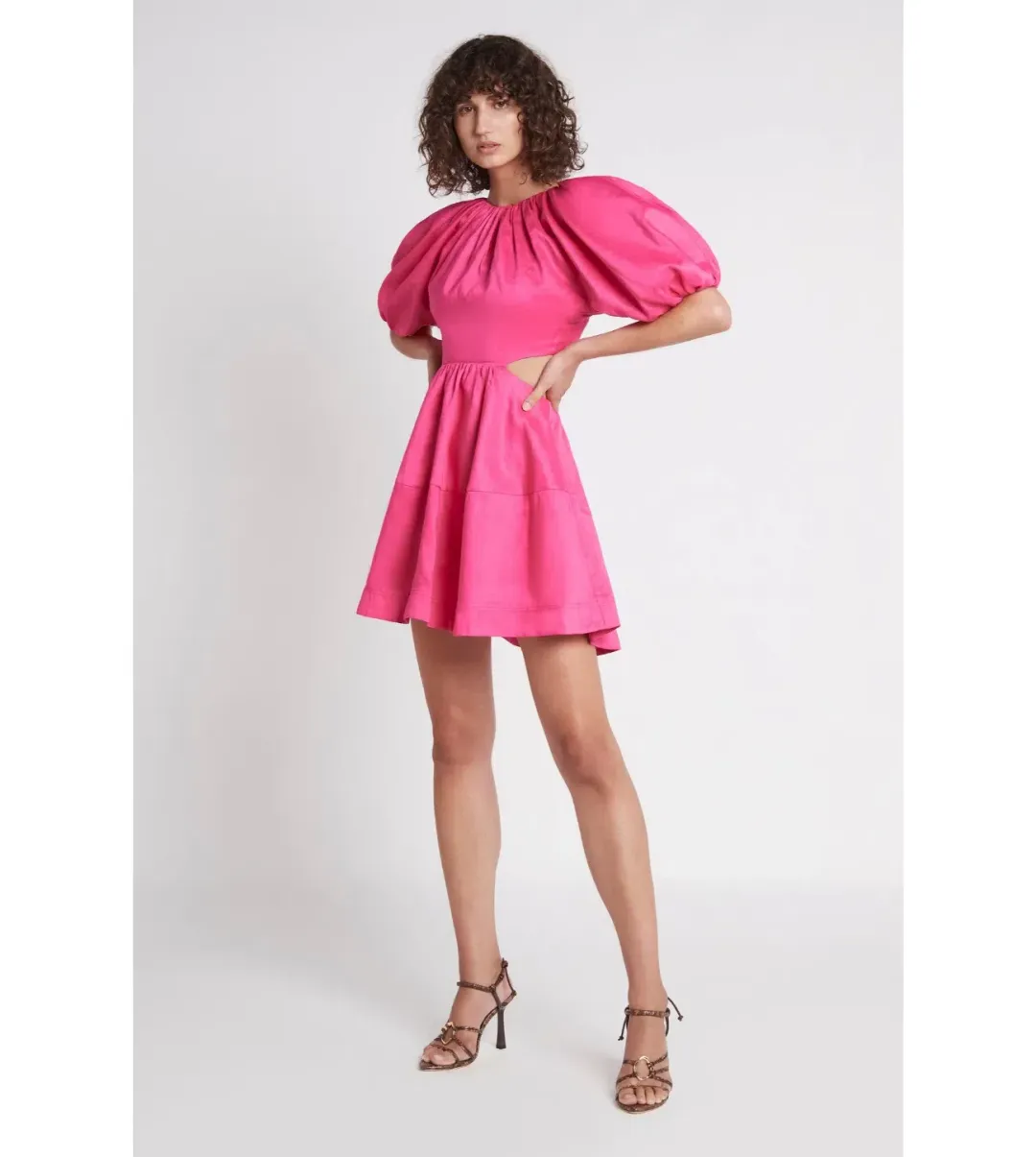 Aje Admiration Lace Up Mini Dress Pink Size AU 10 for rent on The Volte - main image