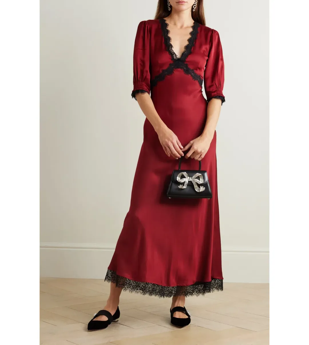 Rixo Gabrielle Open-Back Dress in Red Size AU 20 for rent on The Volte - main image