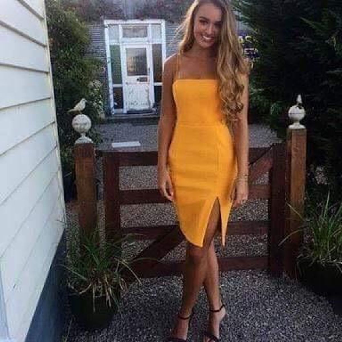 Kookai Honey Dress Yellow Size 12 - Image 4