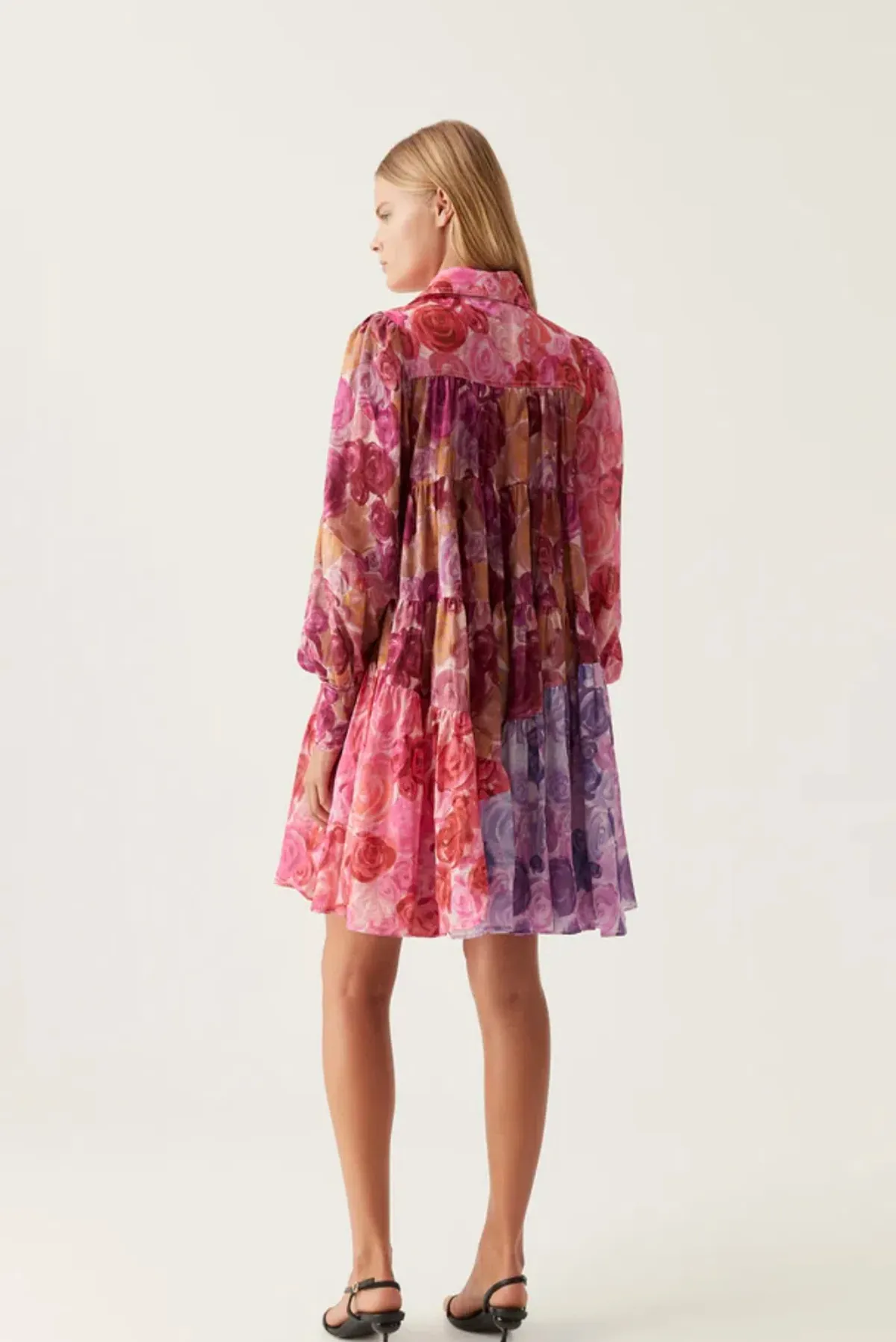 Aje Vision Smock Mini Dress Kaleidoscope Rose Size 16 - Image 4