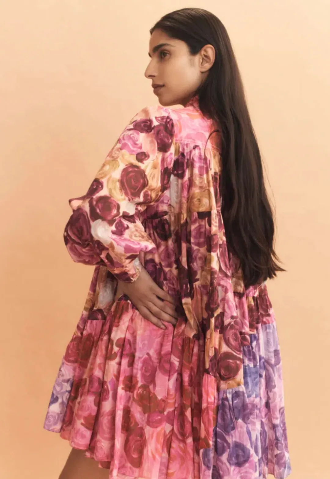 Aje Vision Smock Mini Dress Kaleidoscope Rose Size 16 for rent on The Volte - main image