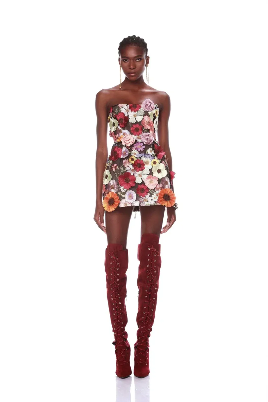 Bronx and Banco Bouquet Maraya Mini Dress Black Floral Size S / AU 8 for rent on The Volte - main image