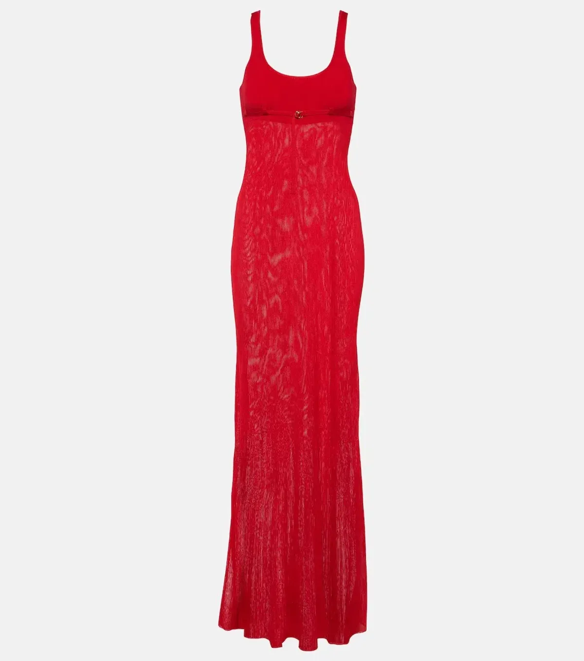 Jacquemus La Robe Maille Oranger Maxi Dress Red Size 12  - Image 3