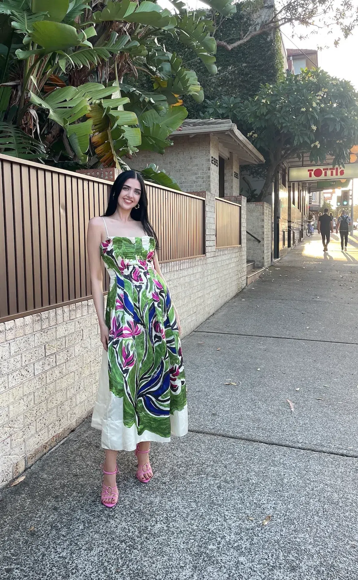 Aje Paradiso Cinched Midi Dress Print Size 8 - Image 3