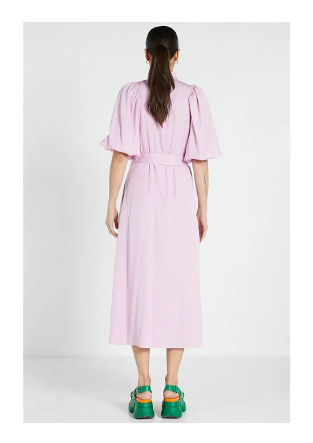 Bohemian Traders Band Collar Midi Dress in Lilac Size 4XL / AU 22 for rent on The Volte - main image