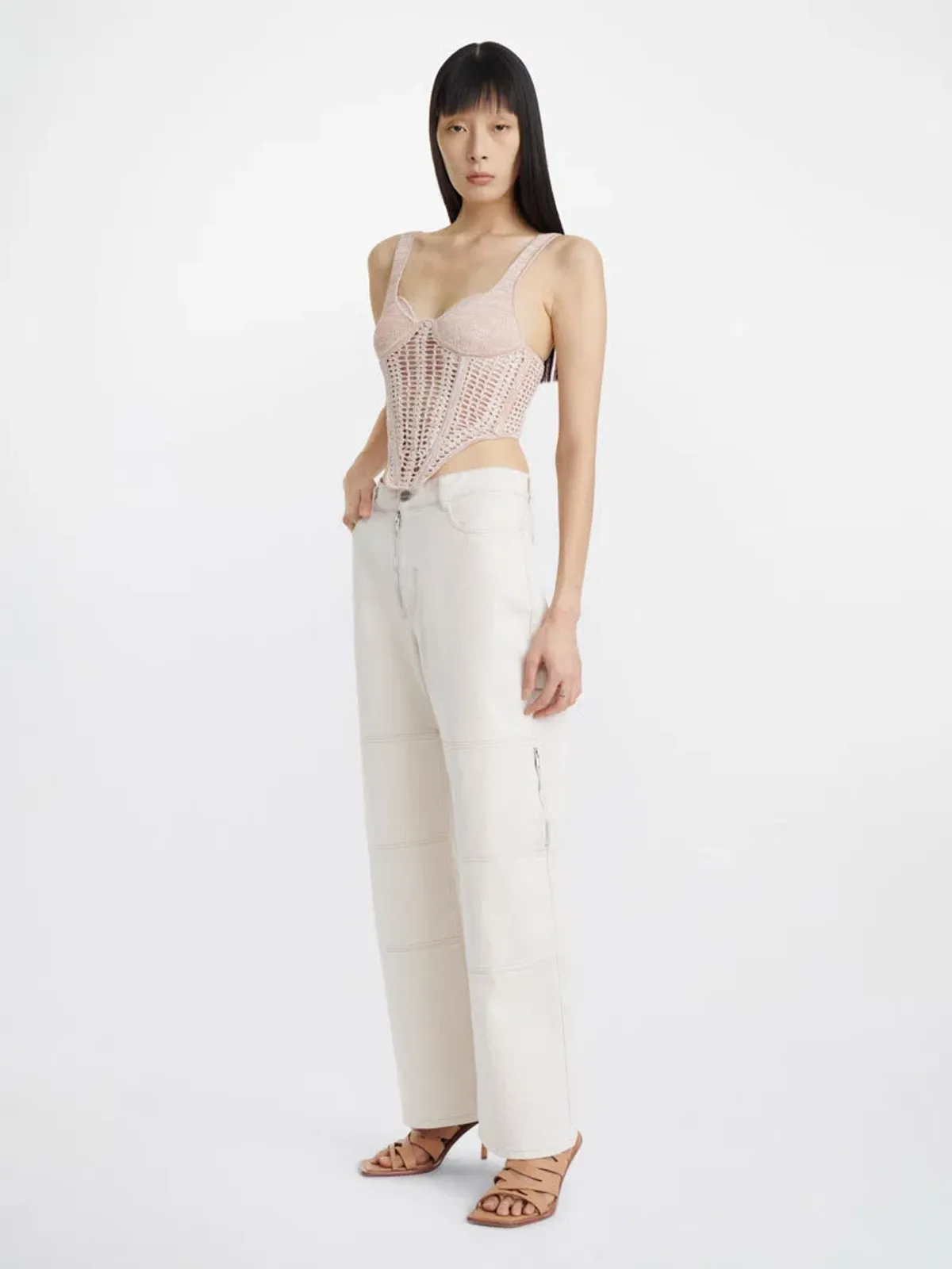 Dion Lee Cream Crochet Corset Cream Size XXS/ AU 4 - Image 1