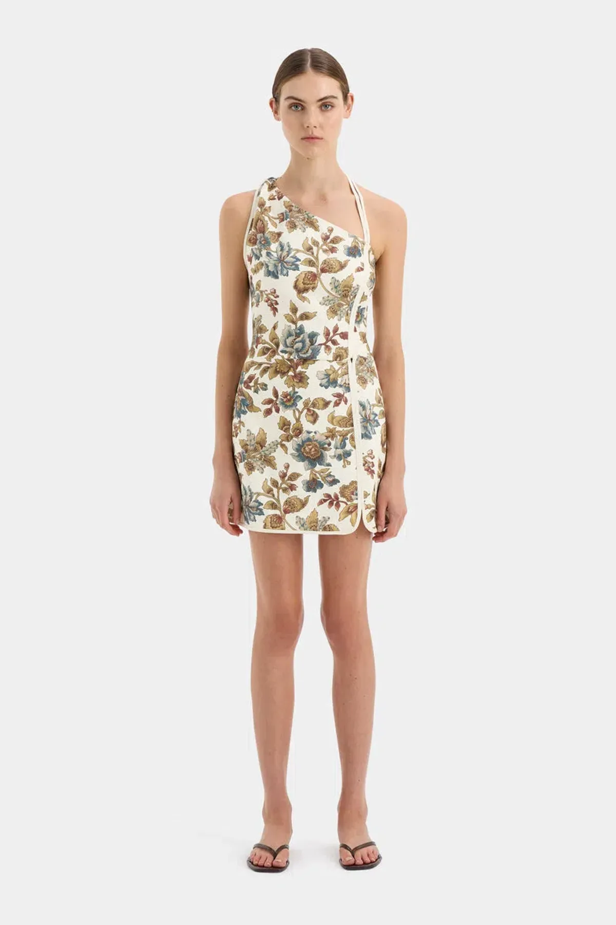 Sir The Label Eleanora Asymmetric Mini Dress Floral Size OP/ AU 4 - Image 1