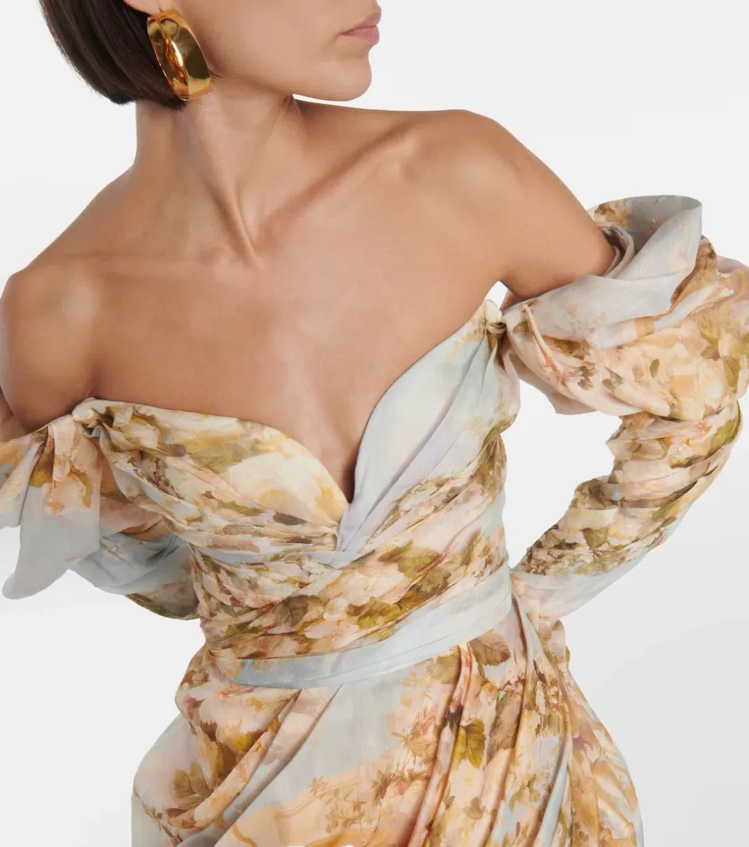 Zimmermann Luminosity Drape Dress Print Size 10 for rent on The Volte - main image