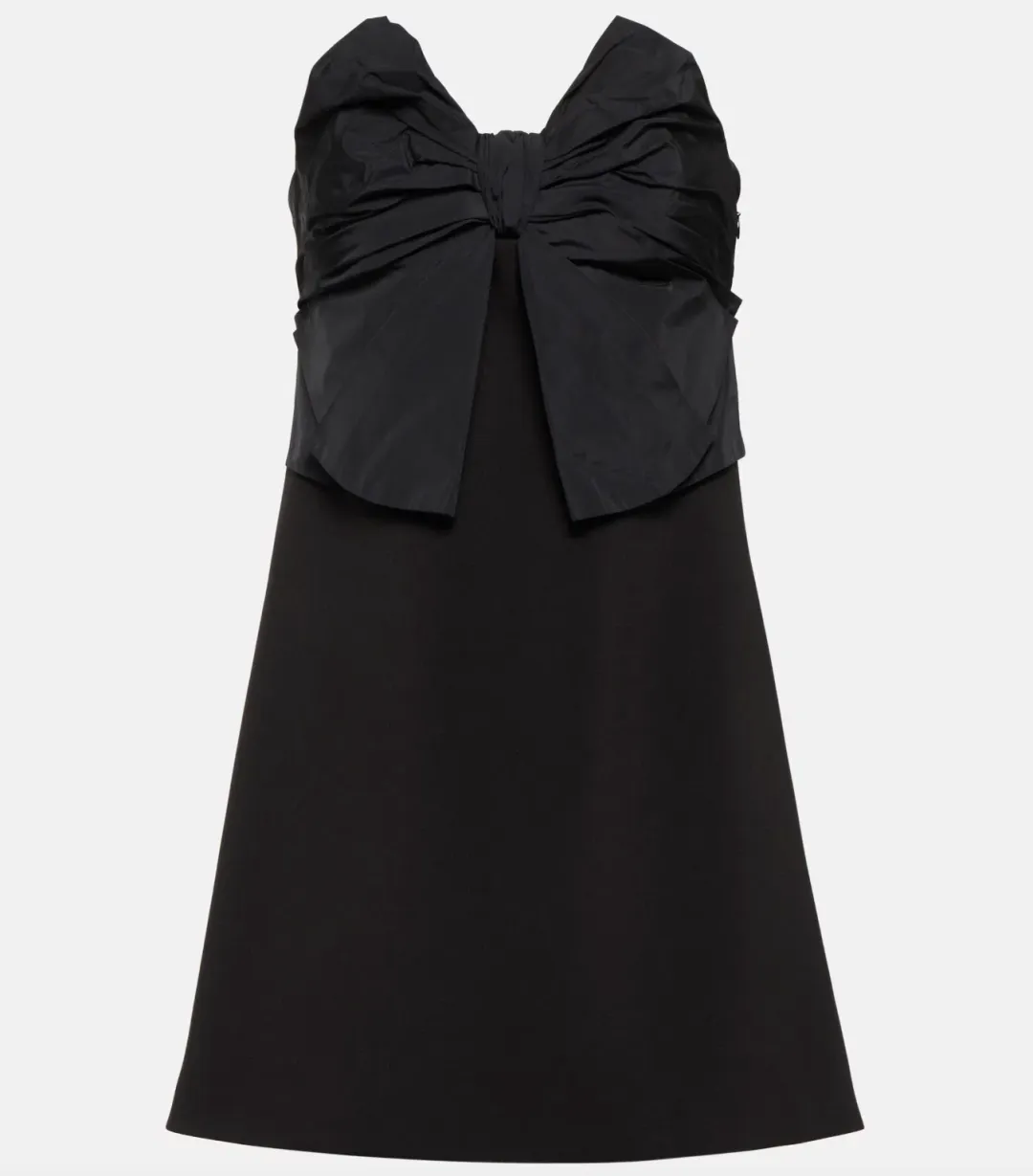 Red Valentino Bow Detailed Strapless Mini Dress Black Size 8 for rent on The Volte - main image