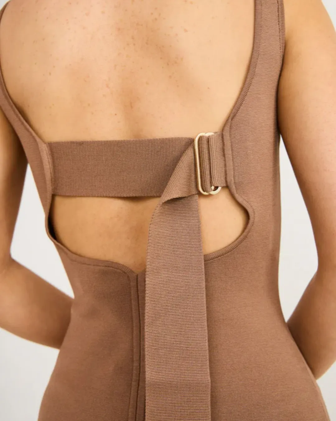 Clea Parsons Crepe Knit Dress In Hazel Size XS/ AU 6 for rent on The Volte - main image