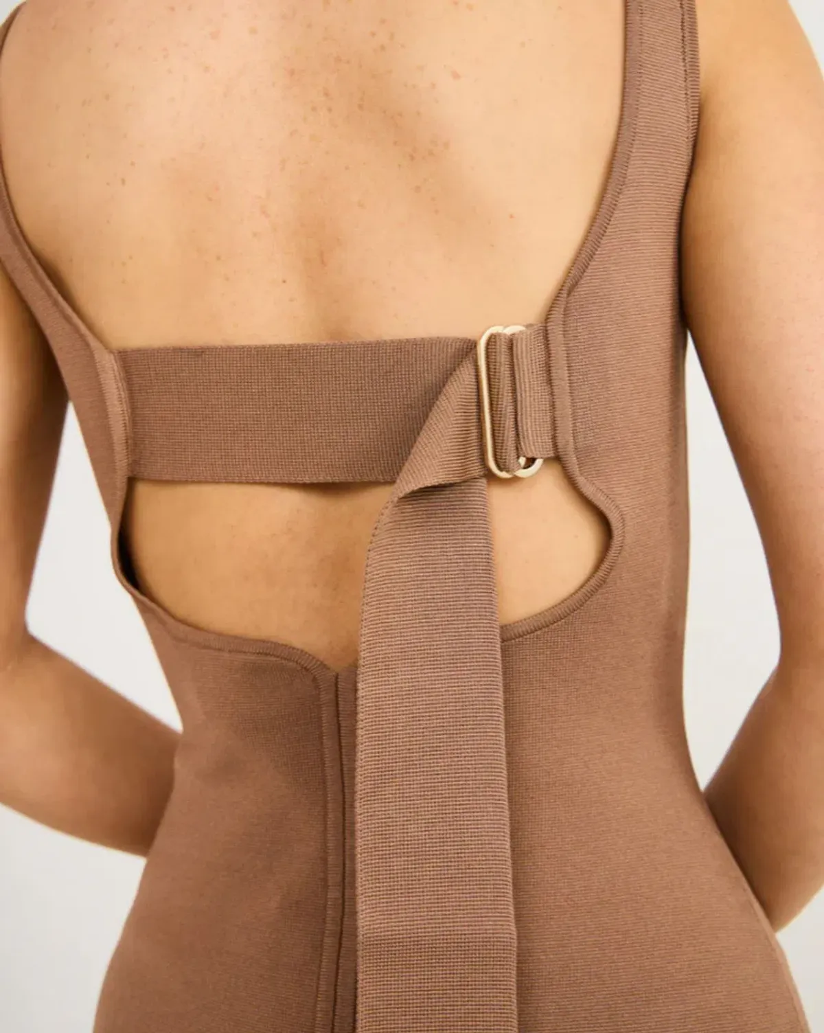 Clea Parsons Crepe Knit Dress In Hazel Size XS/ AU 6 - Image 4