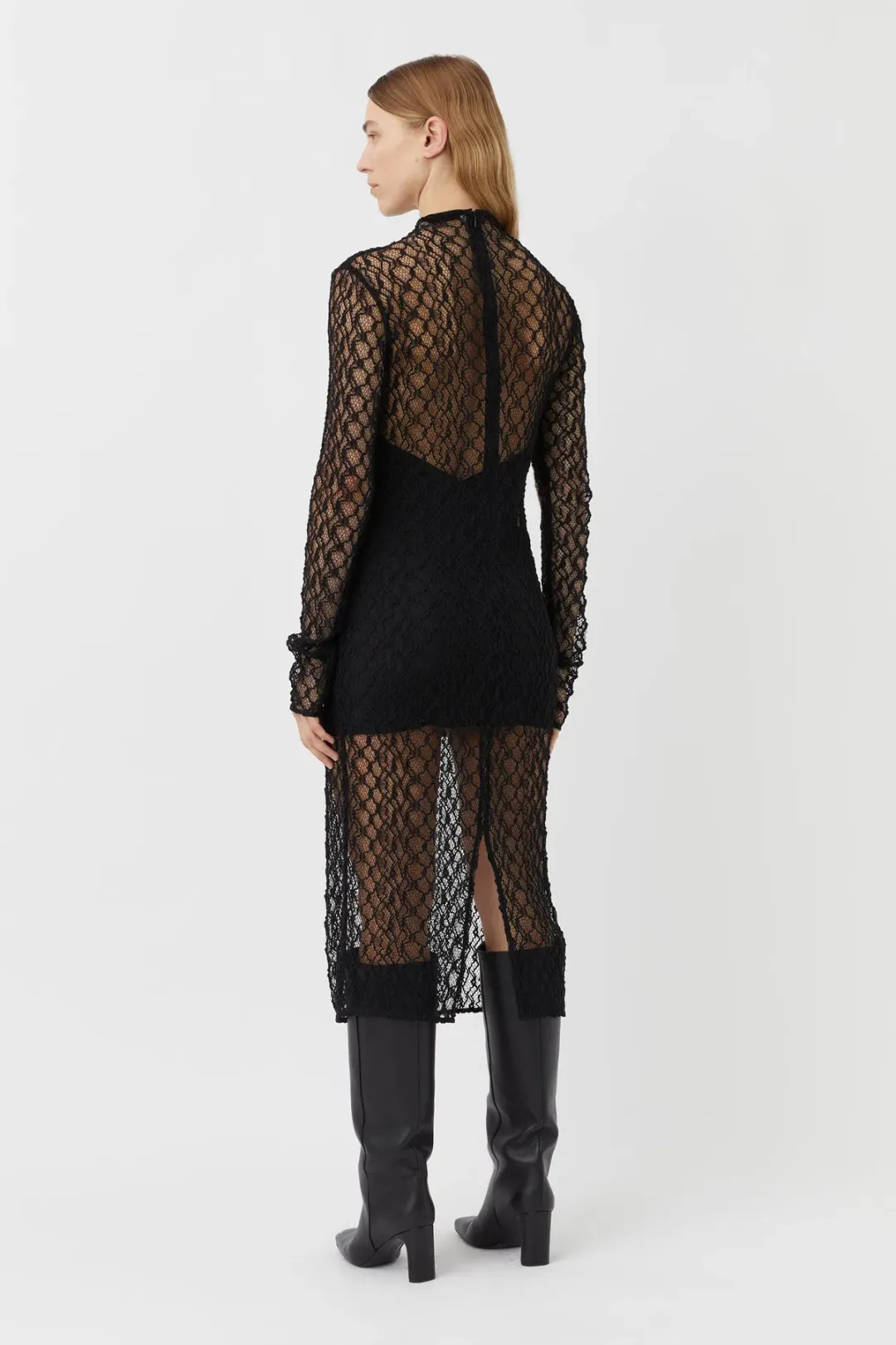 Camilla and Marc Eros Long Sleeve Midi Dress Black Size M / AU 10 for rent on The Volte - main image