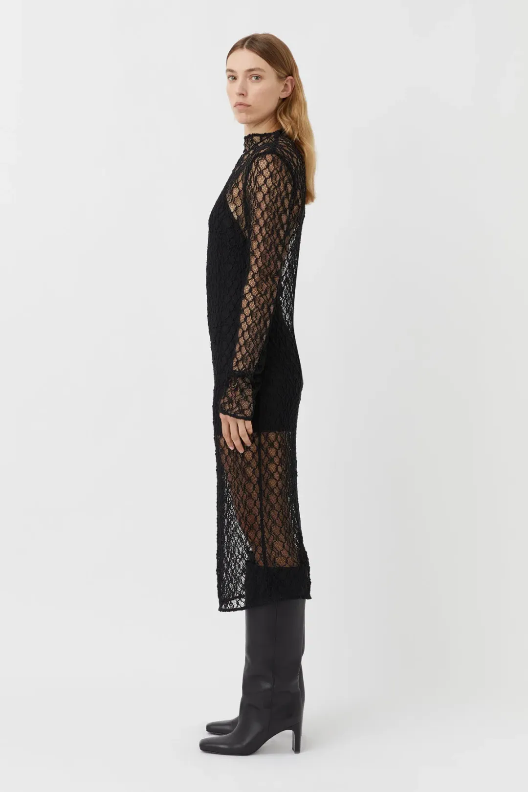 Camilla and Marc Eros Long Sleeve Midi Dress Black Size M / AU 10 for rent on The Volte - main image