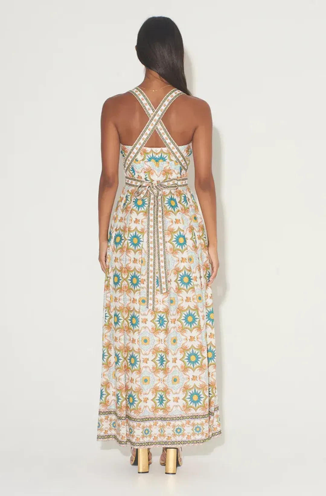 Hansen & Gretel Tulsa Maxi Dress Mosaic Print Size S / AU 8 for rent on The Volte - main image