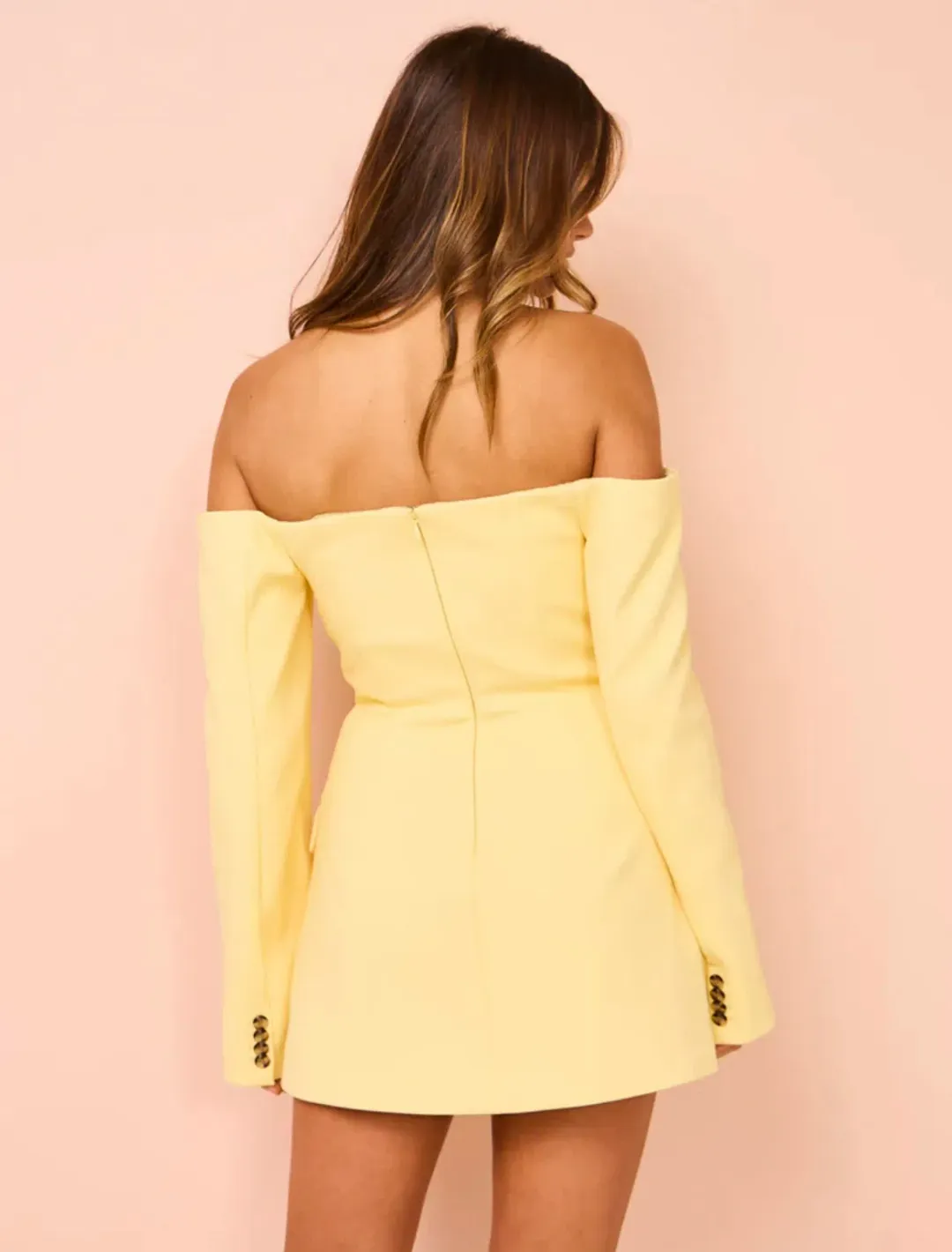 Sir the Label Sandrine Tailored Mini Dress Limone Size 2 / AU 10 for rent on The Volte - main image