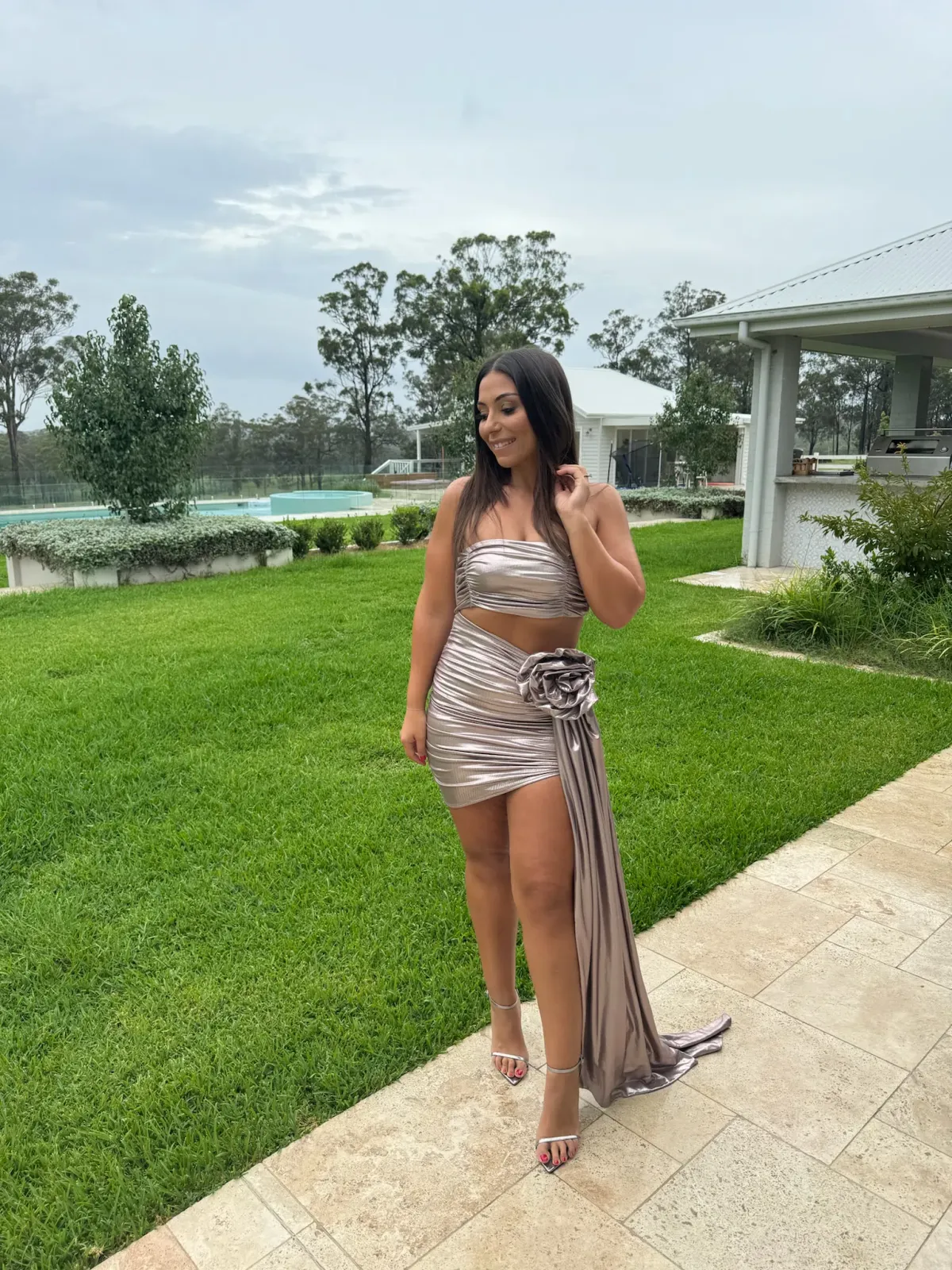 Mia Mini Dress in Copper Bahia Maria - Image 6