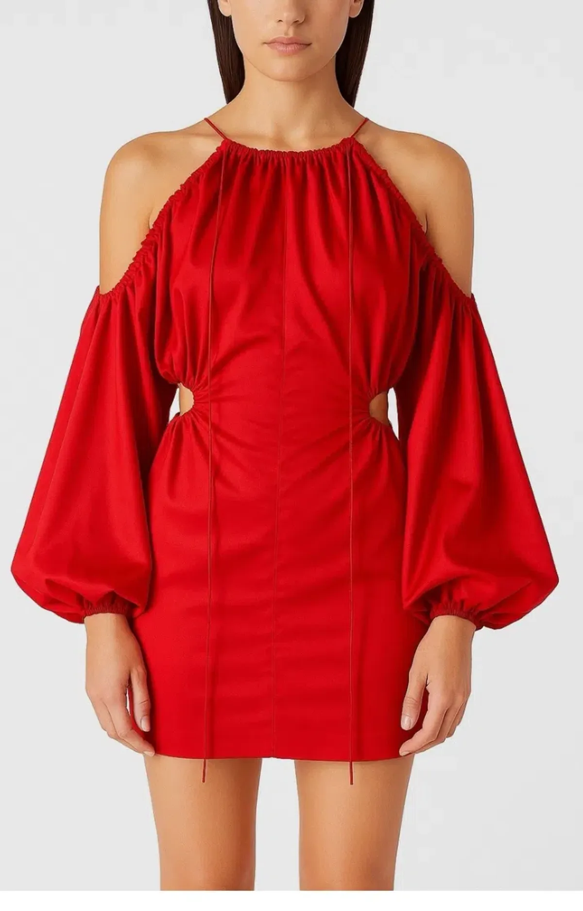 Camilla and Marc Parker Puff Sleeve Mini Dress Red Size 10 - Image 1