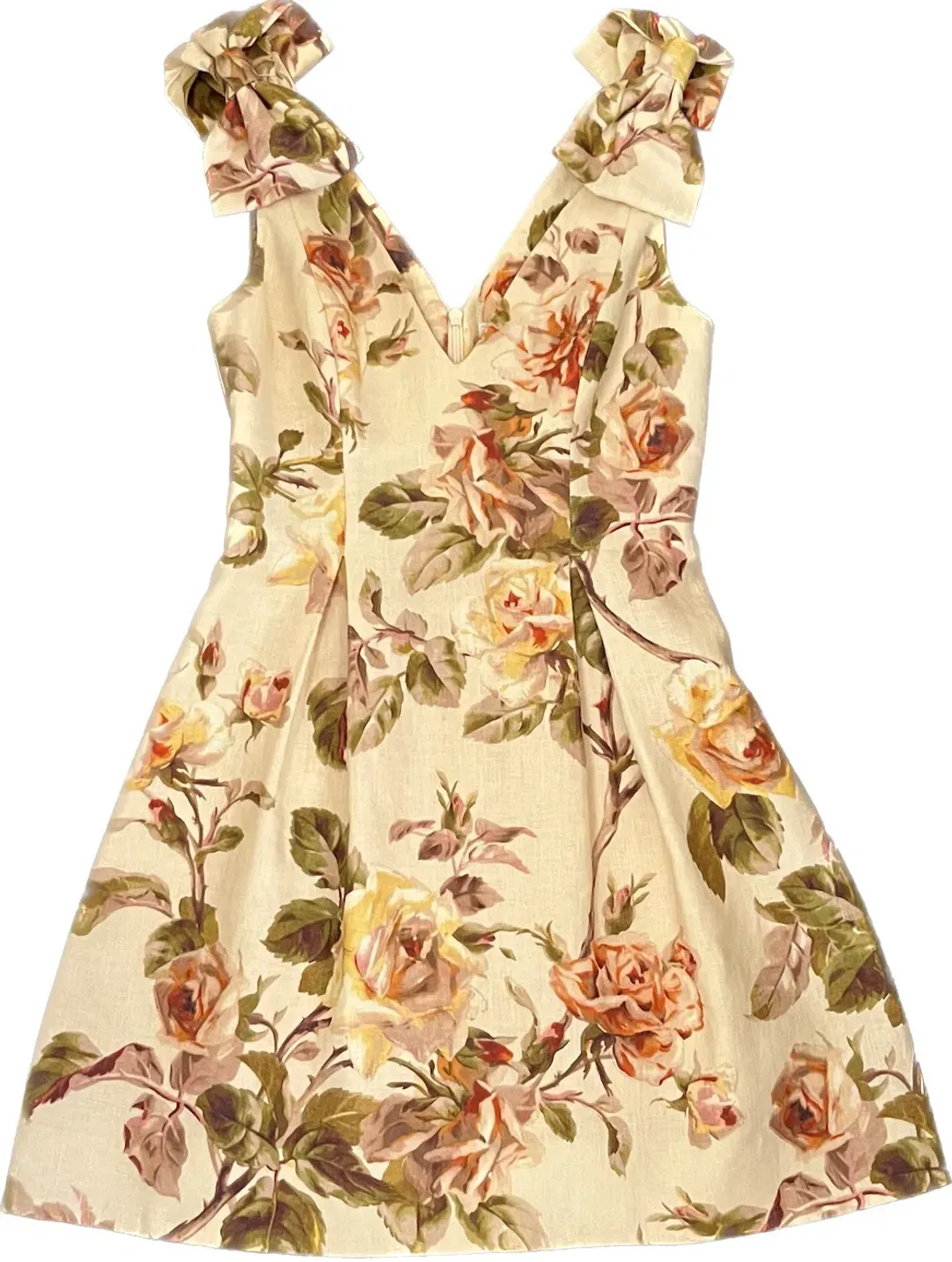 Zimmermann Resistance Tie Dress Mini Dress Autumn Rose  Size 0/Au 8 for rent on The Volte - main image