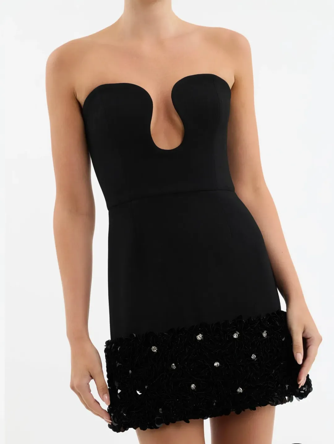 Rebecca Vallance The Elanie Mini Dress Black Size 8  for rent on The Volte - main image