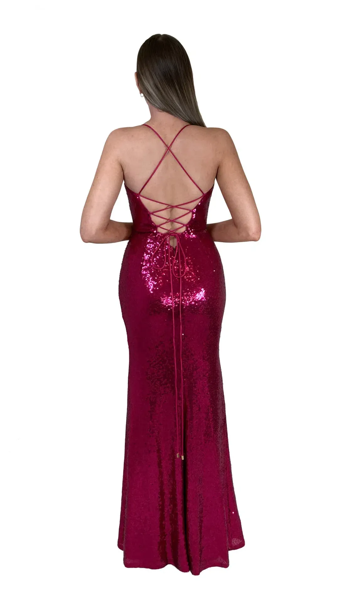 Bariano Alexandrite Maxi Dress Pink Size 8 for rent on The Volte - main image