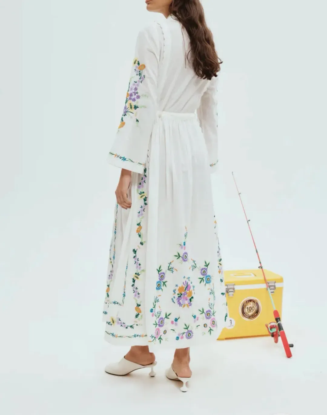 Alemais Willa Embroidered Shirtdress White Size 14 for rent on The Volte - main image