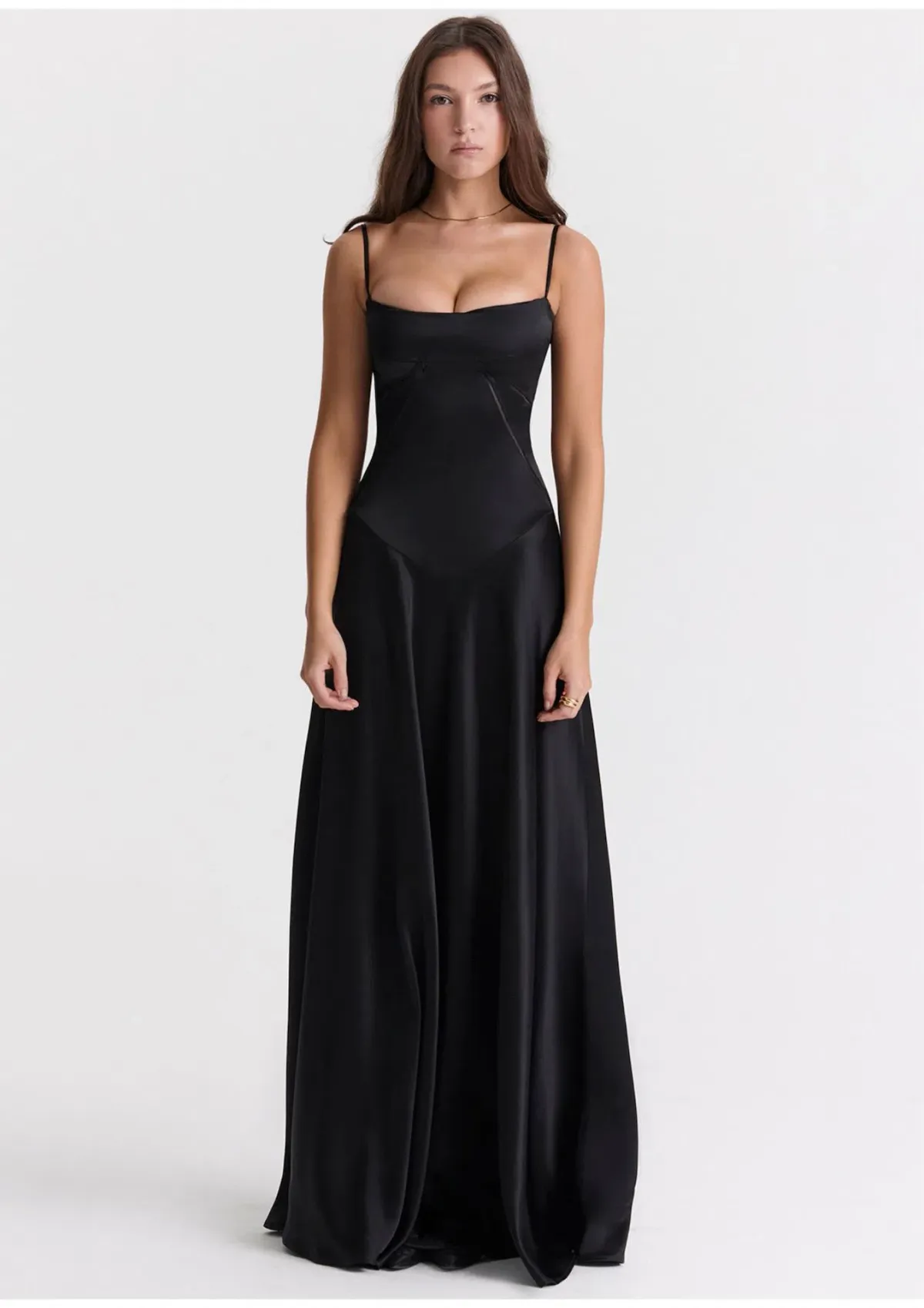 House of CB Anabella Lace Up Maxi Dress in Black Size S / AU 8 - Image 2