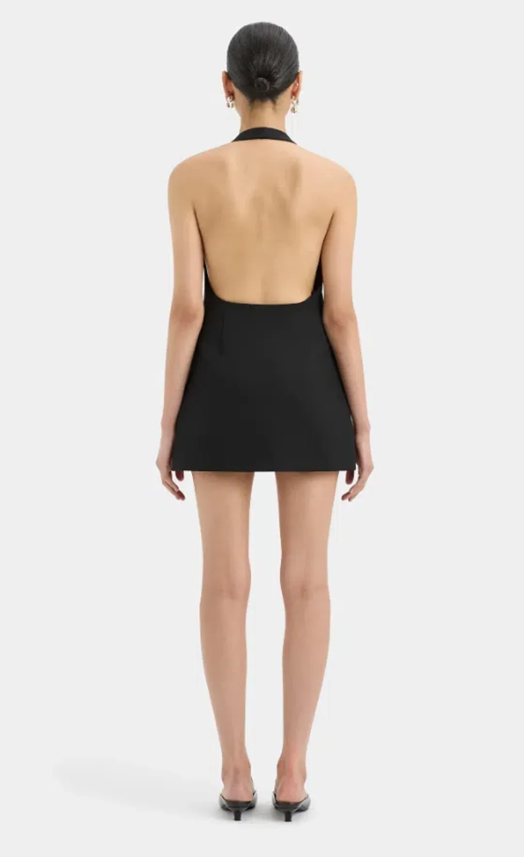 Sir the Label Sandrine Halter Mini Dress Black Size 0 / AU 6 for rent on The Volte - main image
