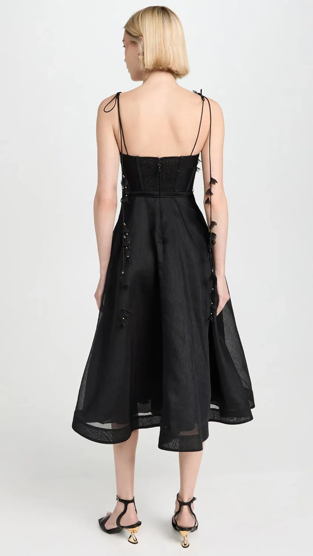 Zimmermann Natura Corset Midi Dress Black Size 3 / AU 14 for rent on The Volte - main image
