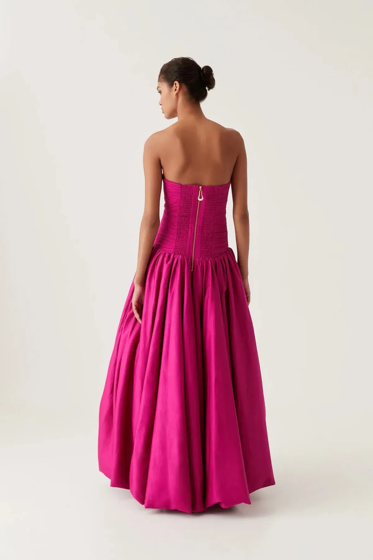 Aje Violette Bubble Hem Maxi Dress Deep Magenta Size 10 - Image 5