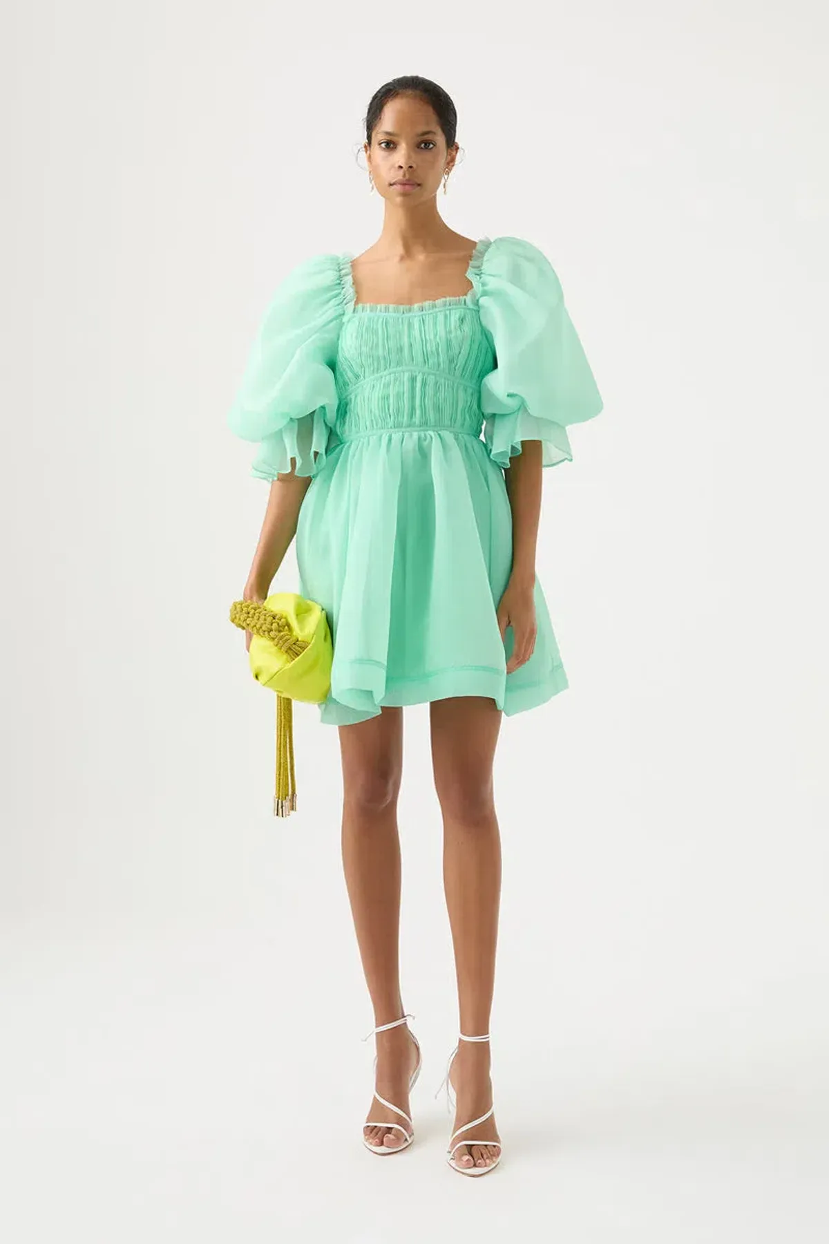 Aje Astrid Tie Back Dress Marine Green Size 12 - Image 1