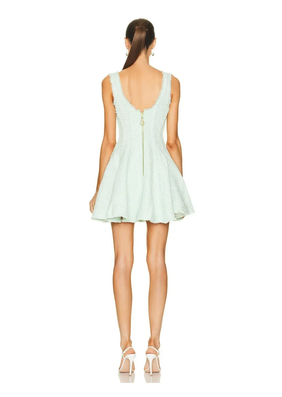 Aje Anais Boucle Mini Dress Mint Green Size 10 for rent on The Volte - main image