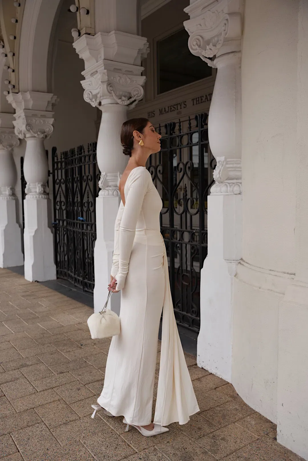 Helsa Studio Matte Jersey Top & Skirt Set Cream Size XXS / AU 6 for rent on The Volte - main image