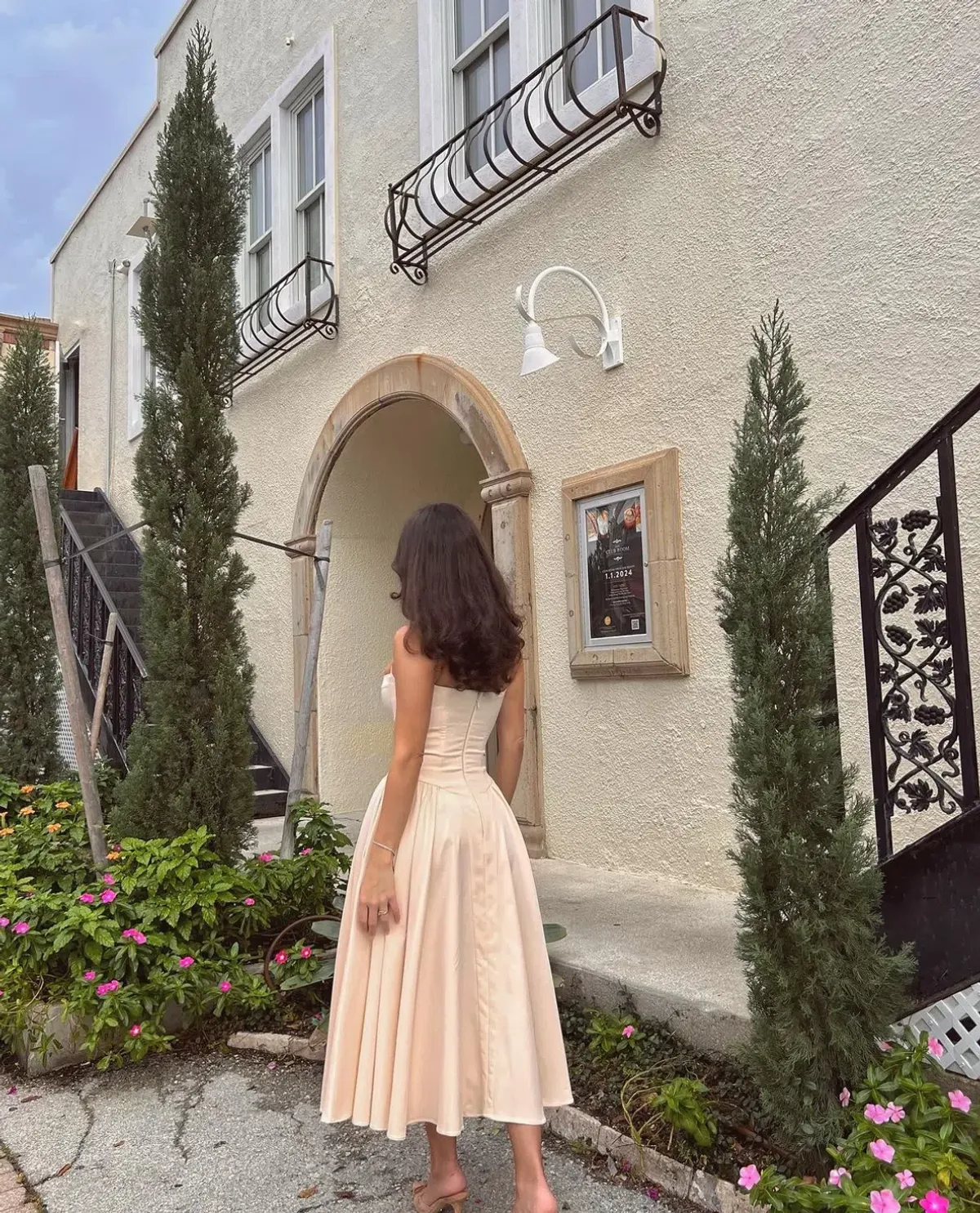 House Of CB Samaria Corset Sundress Vintage Cream Size AU 8 - Image 4