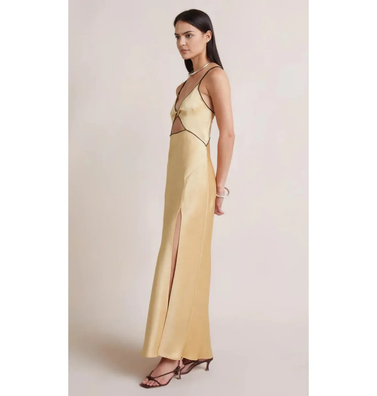 Bec & Bridge Hazel Maxi Dress Wheat/Yellow Size AU 6  - Image 2