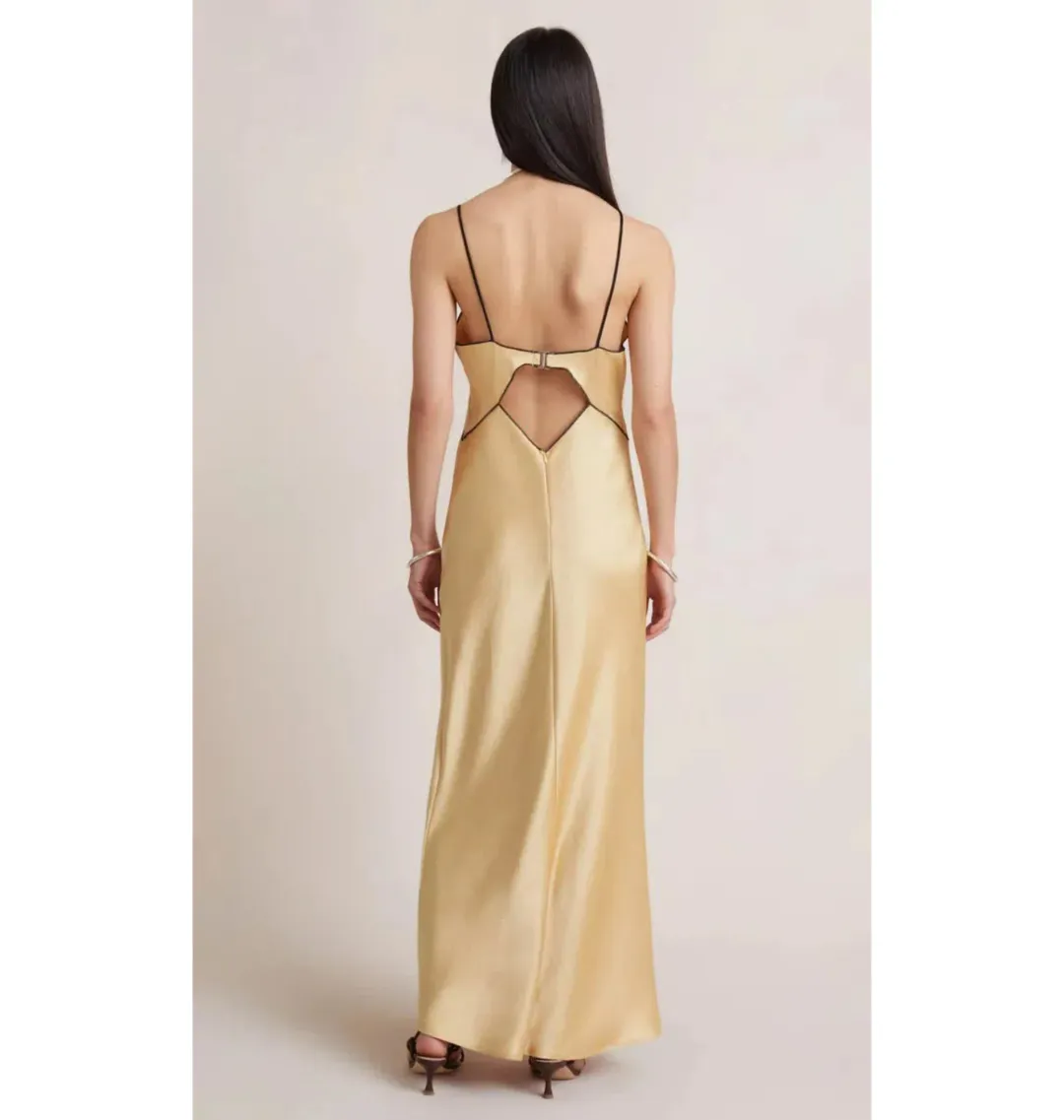 Bec & Bridge Hazel Maxi Dress Wheat/Yellow Size AU 6  for rent on The Volte - main image