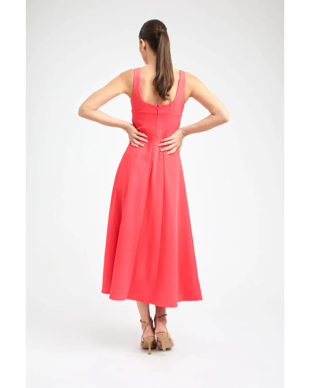 Kookaï Ariel Bodice Dress Tomato Size AU 8 for rent on The Volte - main image