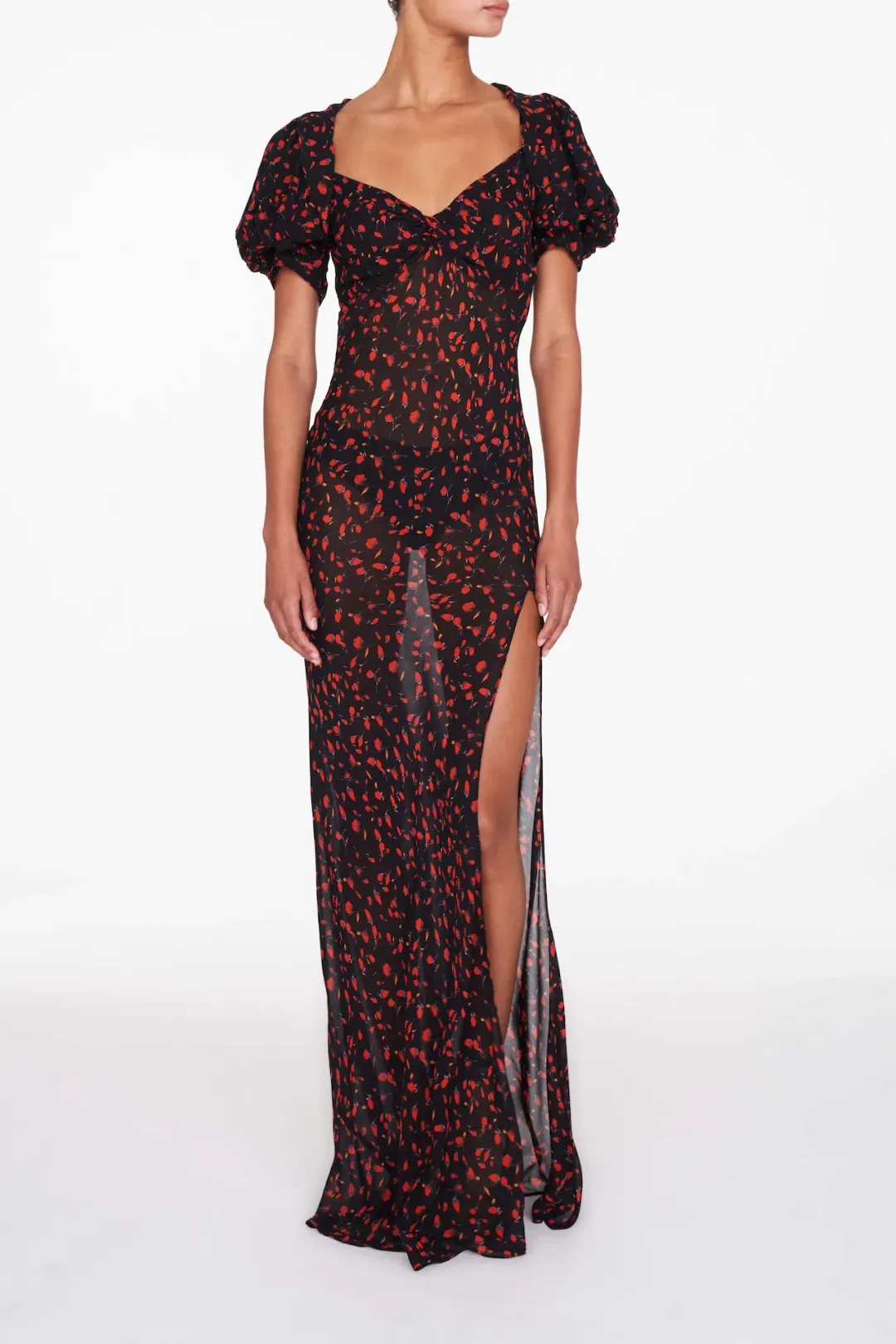 Rat & Boa Magnolia Floral Dress Black/Red Size XS / AU 6 for rent on The Volte - main image
