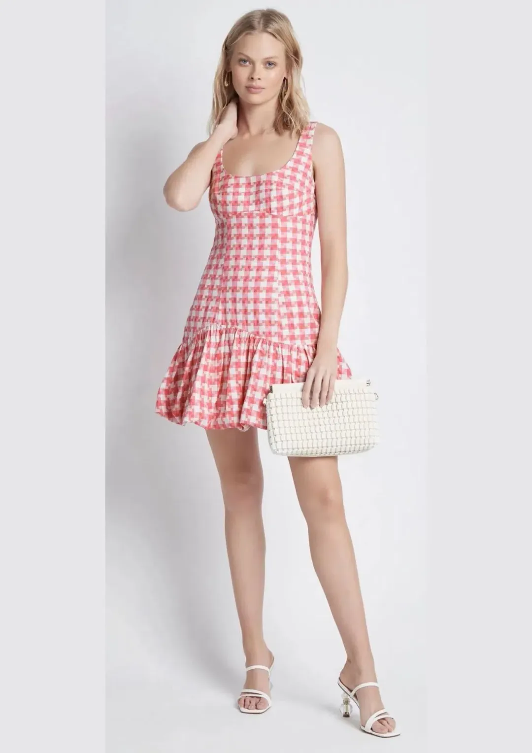 Sheike Parker Mini Dress Pink Print Size 12 for rent on The Volte - main image