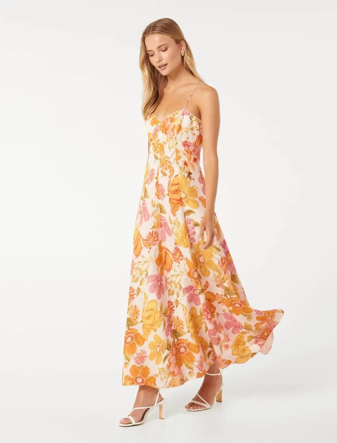 Forever New Vayda Strap Midi Sun Dress Size 8 for rent on The Volte - main image