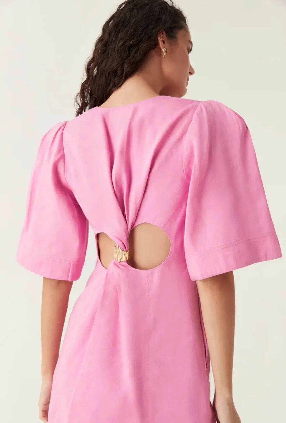 Aje Hunter Twisted Mini Dress Pink Size 10 - Image 4