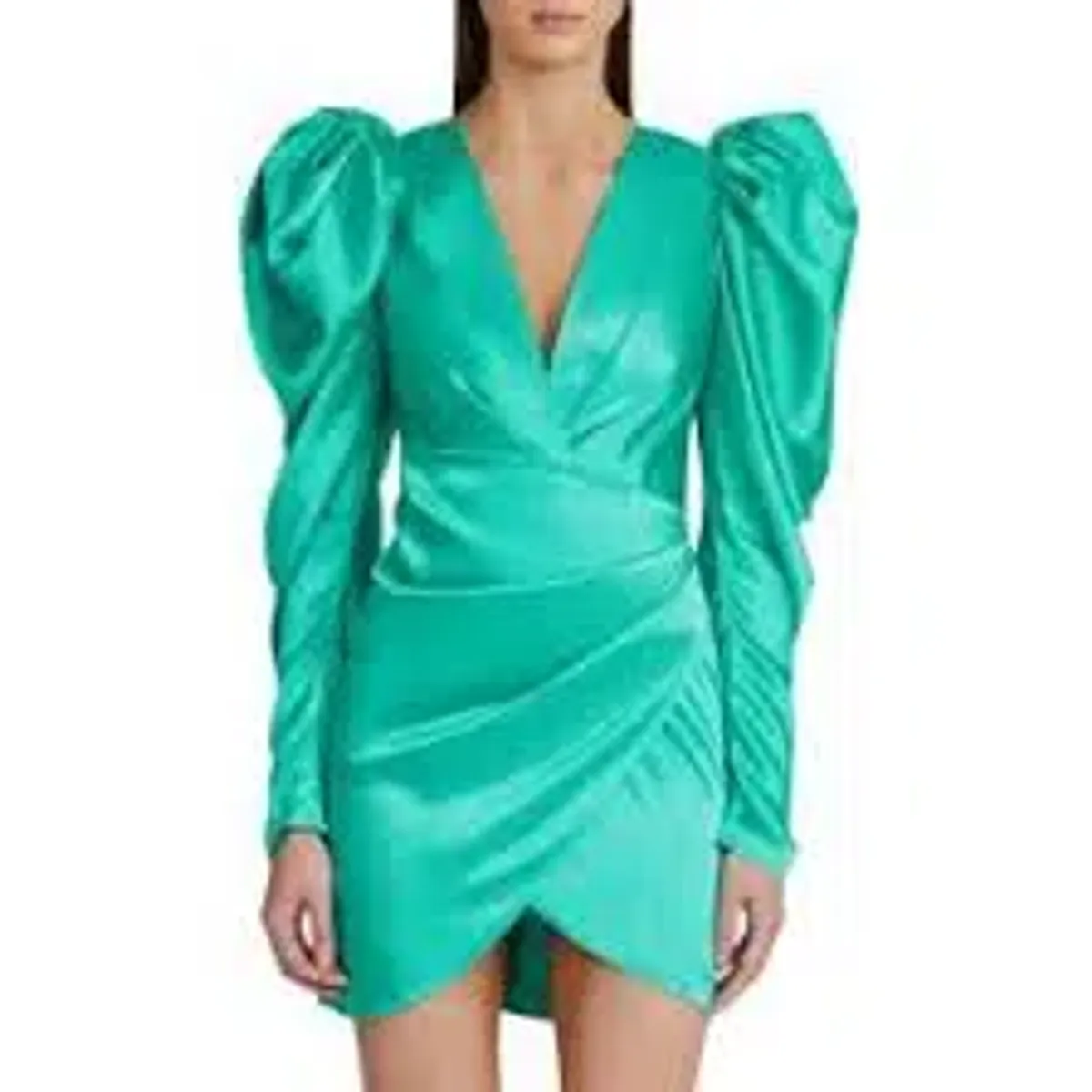 Acler Irwin Mini Dress Electric Green Size Au 10 - Image 5