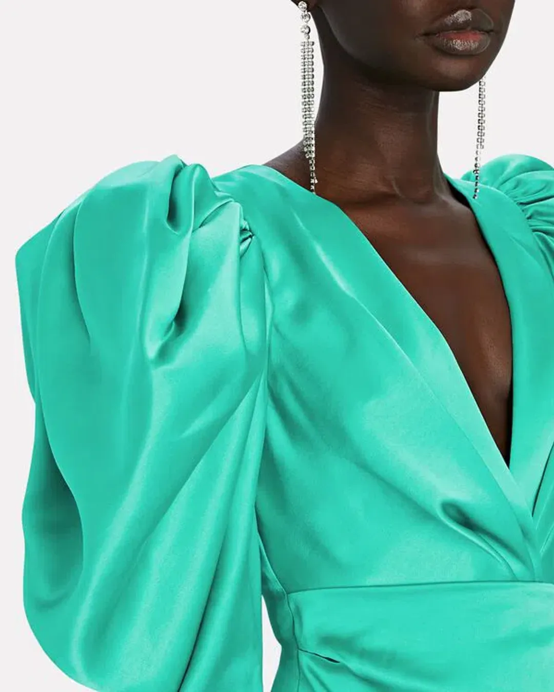 Acler Irwin Mini Dress Electric Green Size Au 10 for rent on The Volte - main image