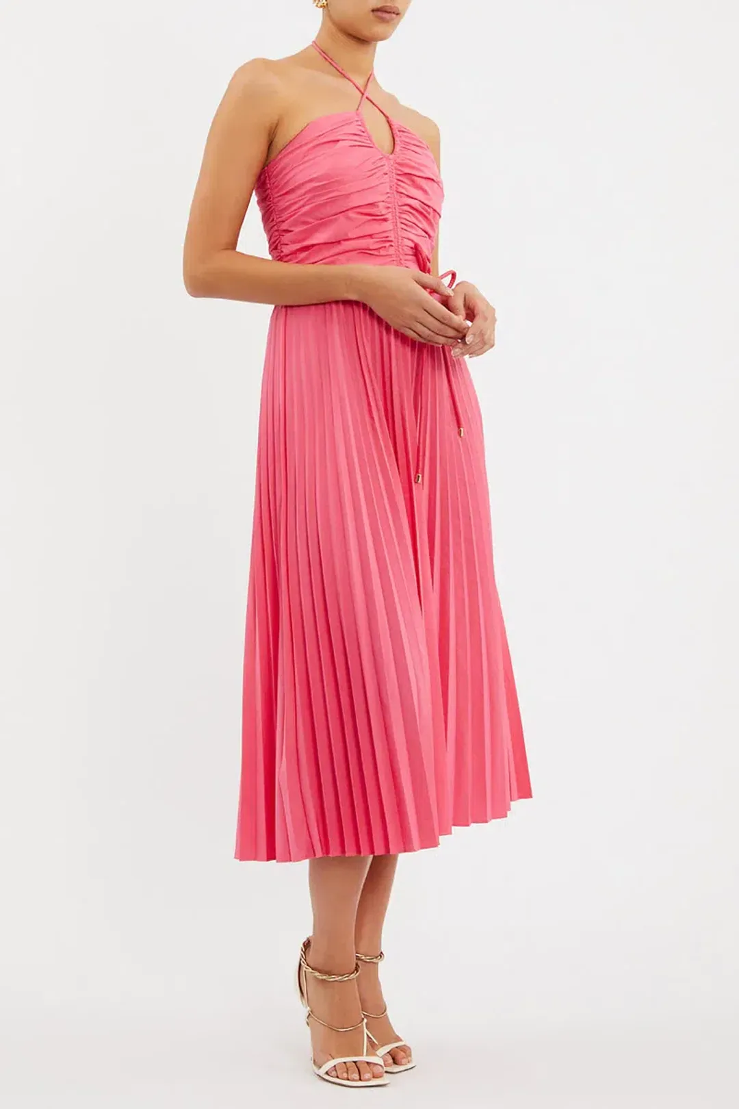 Rebecca Vallance Rosa Halter Dress Pink Size 8  for rent on The Volte - main image