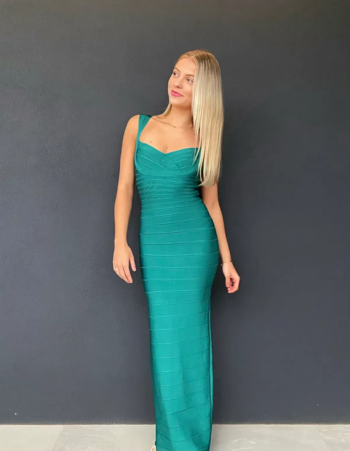 Herve Leger Bandage Gown in Emerald Size S / AU8 - Image 3
