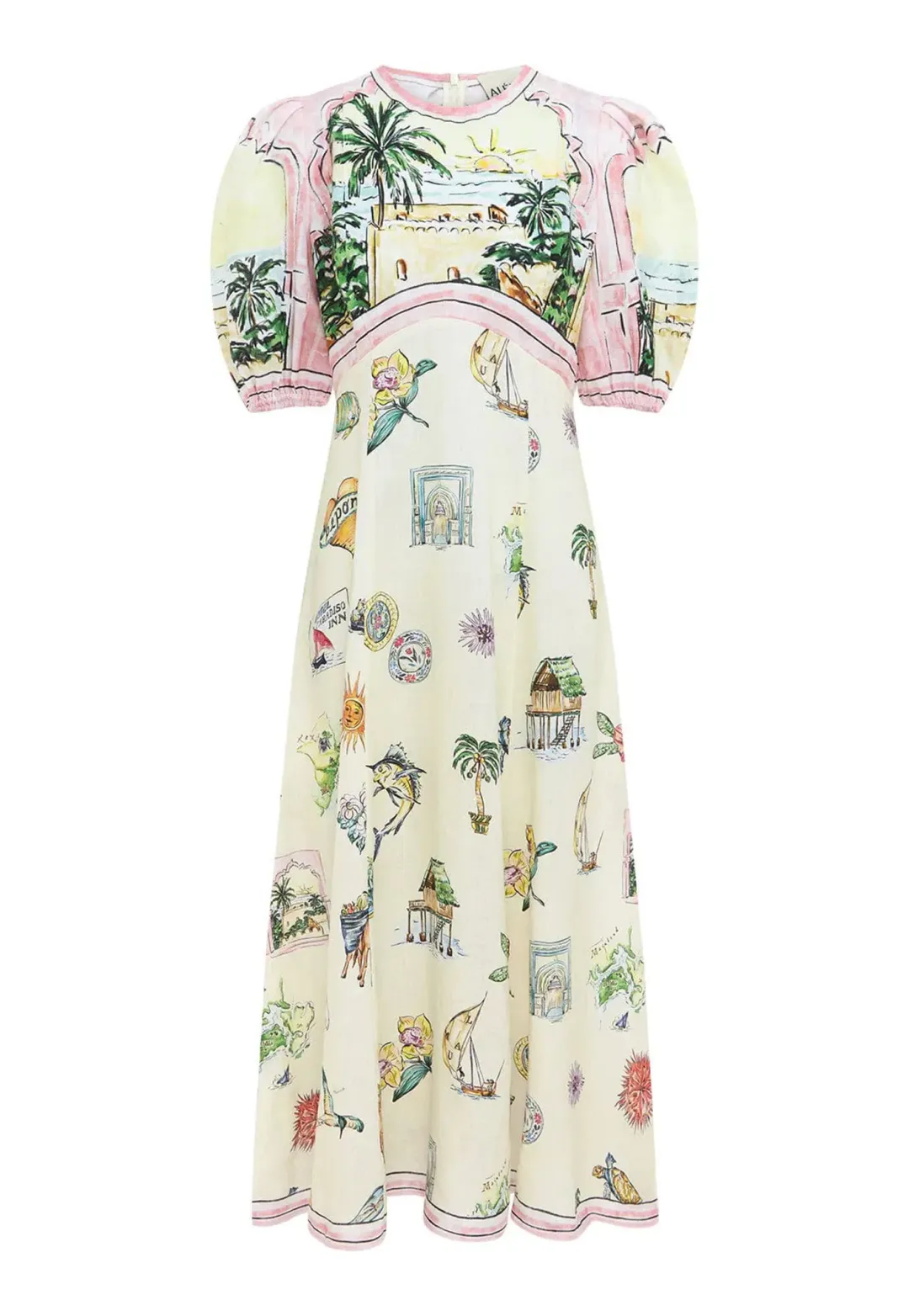 Alemais Sunset Midi Dress Multi Size 10  for rent on The Volte - main image