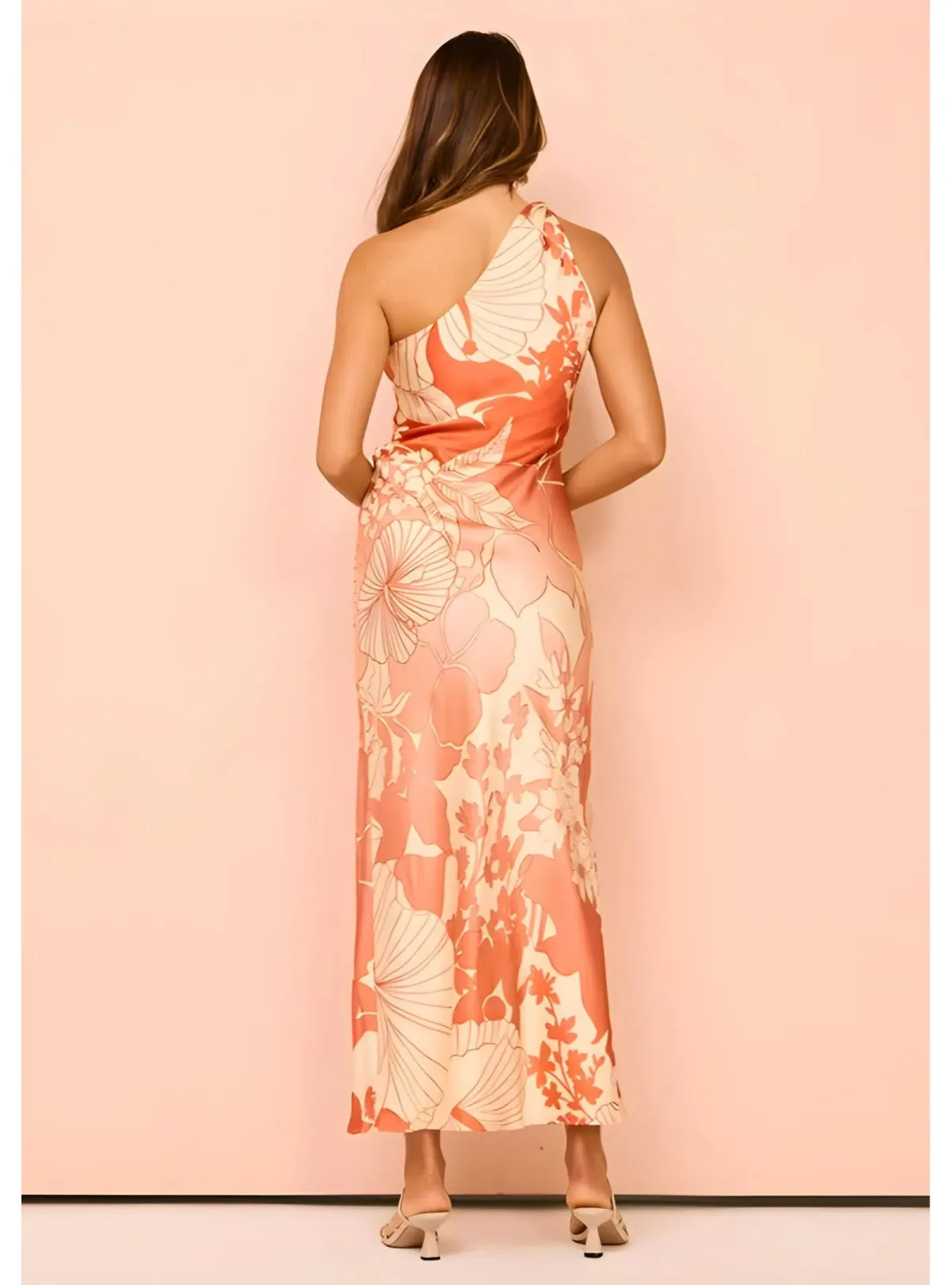 Sir the Label Como Asymmetric Midi Dress Paradiso Print Size AU 6 - Image 3